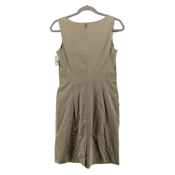 Mossimo Jumper Dress 4 Beige Khaki Tan Scoop Neck Sleeveless Pleated 269336 Mini - Picture 11 of 11